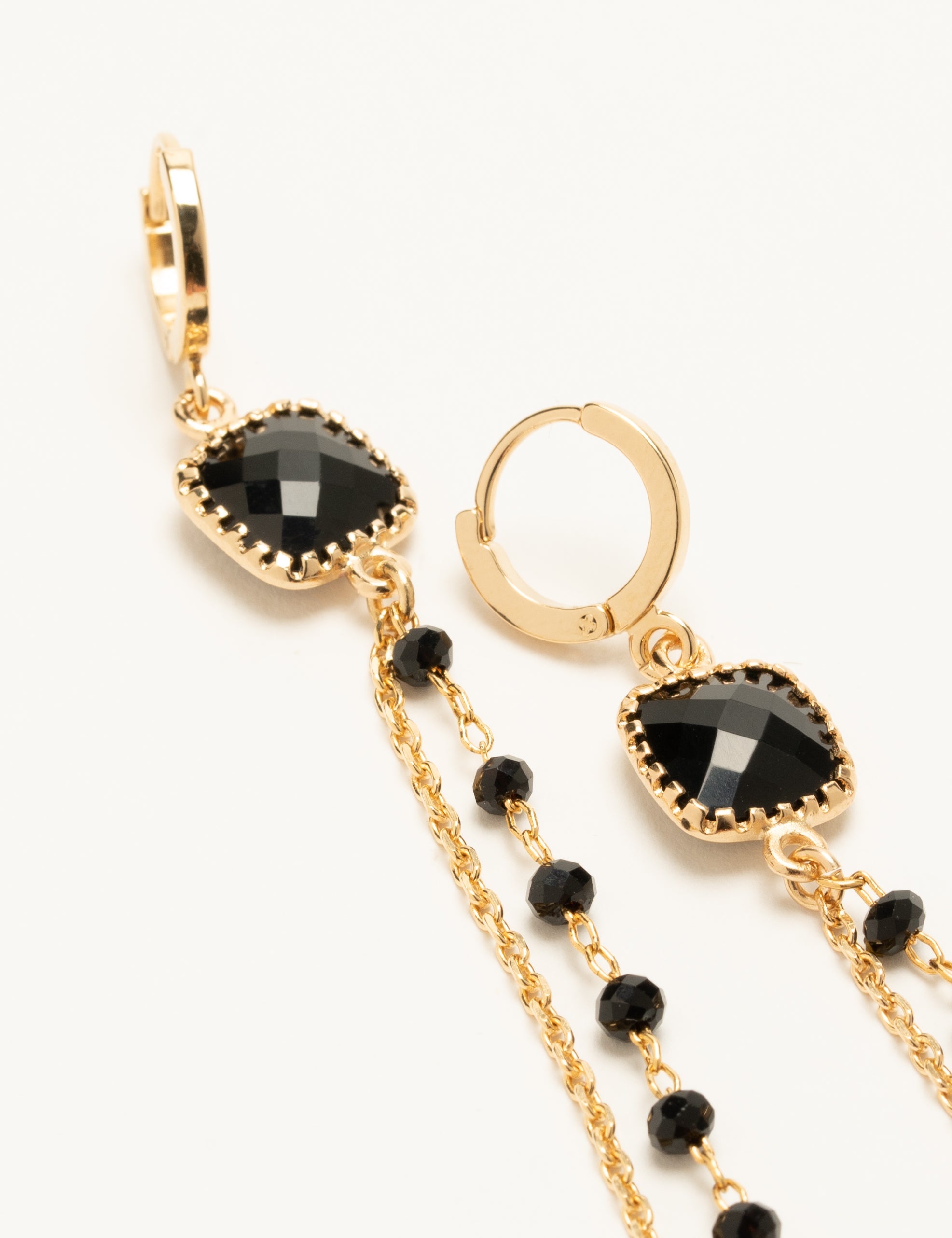 Boucles d'oreilles Orphée "Florence Noir"