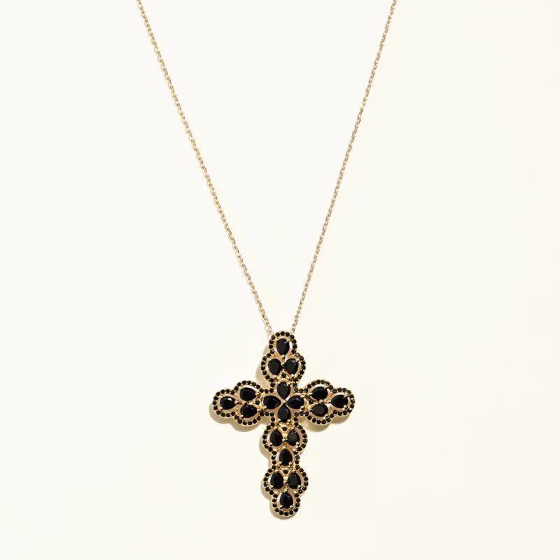 Collier Joséphine - Pierres fines onyx noir & Onyx noir