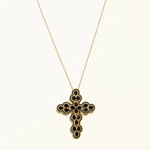 Collier Joséphine - Pierres fines onyx noir & Onyx noir