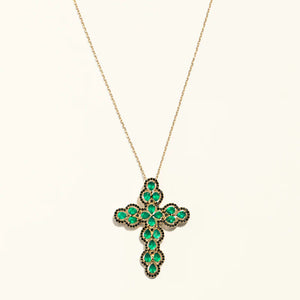 Collier Joséphine - Pierres fines Onyx vert & Onyx noir
