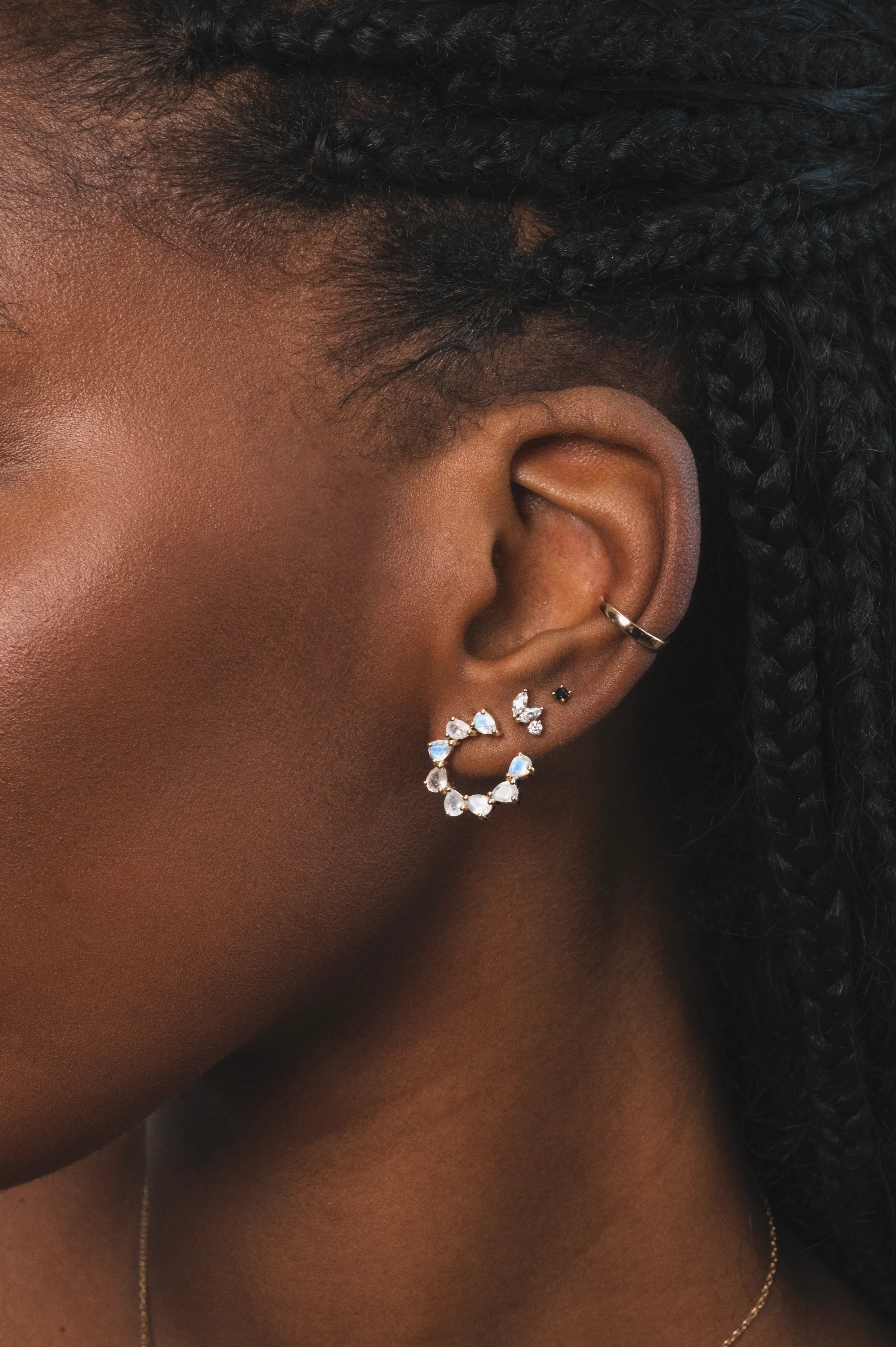 Boucles d'oreilles Joséphine - Pierre de lune