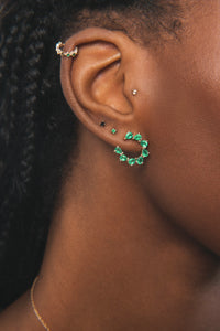 Boucles d'oreilles Joséphine - Pierres fines vertes